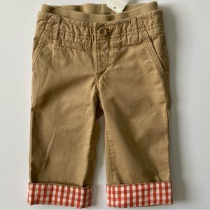 Gap Khakis size 6 12 Months New NWT Tan Beige  Baby Chinos Comfy Waist Boys Tan